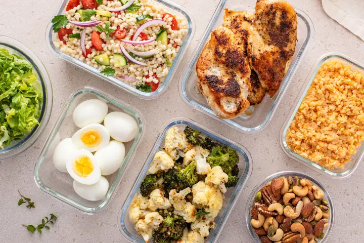 Minimal kitchen workspace with meal planning notes